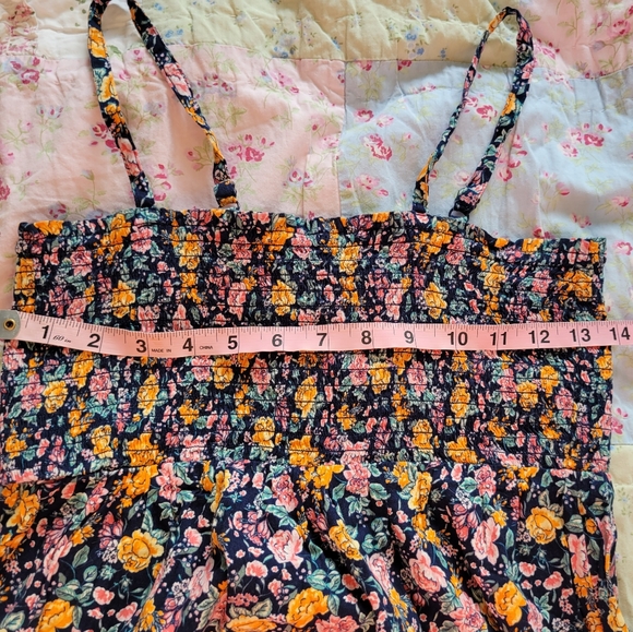 Girls XL smocked front midi dress, Old Navy, Floral - Picture 2 of 2